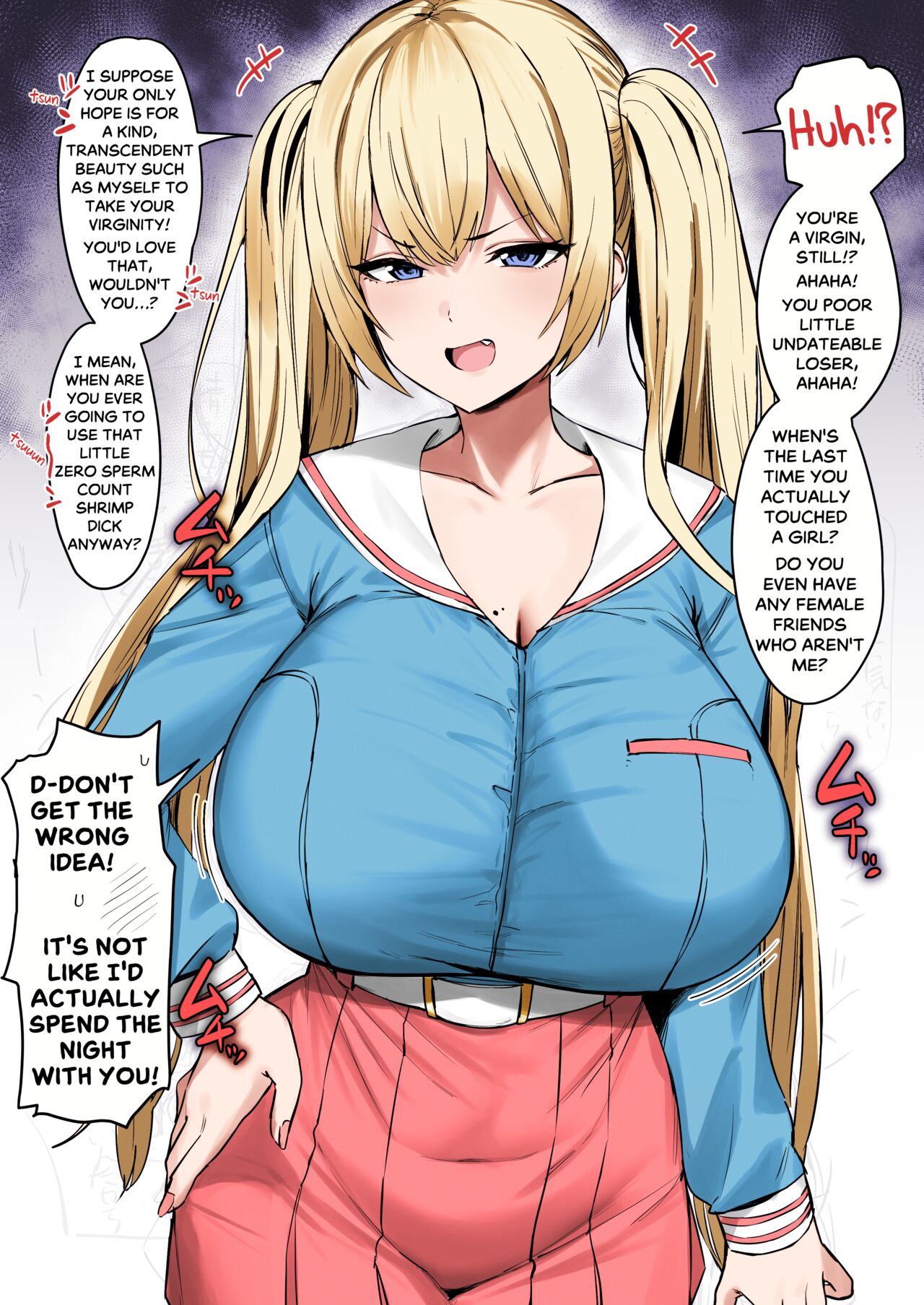 Katte ni Doutei to Kanchigai shite kuru Kotekote no Tsundere Kinpatsu Twintail | Tsuper Tsundere Twintail Blonde Mistakes You as a Virgin [English] [SaLamiLid]
