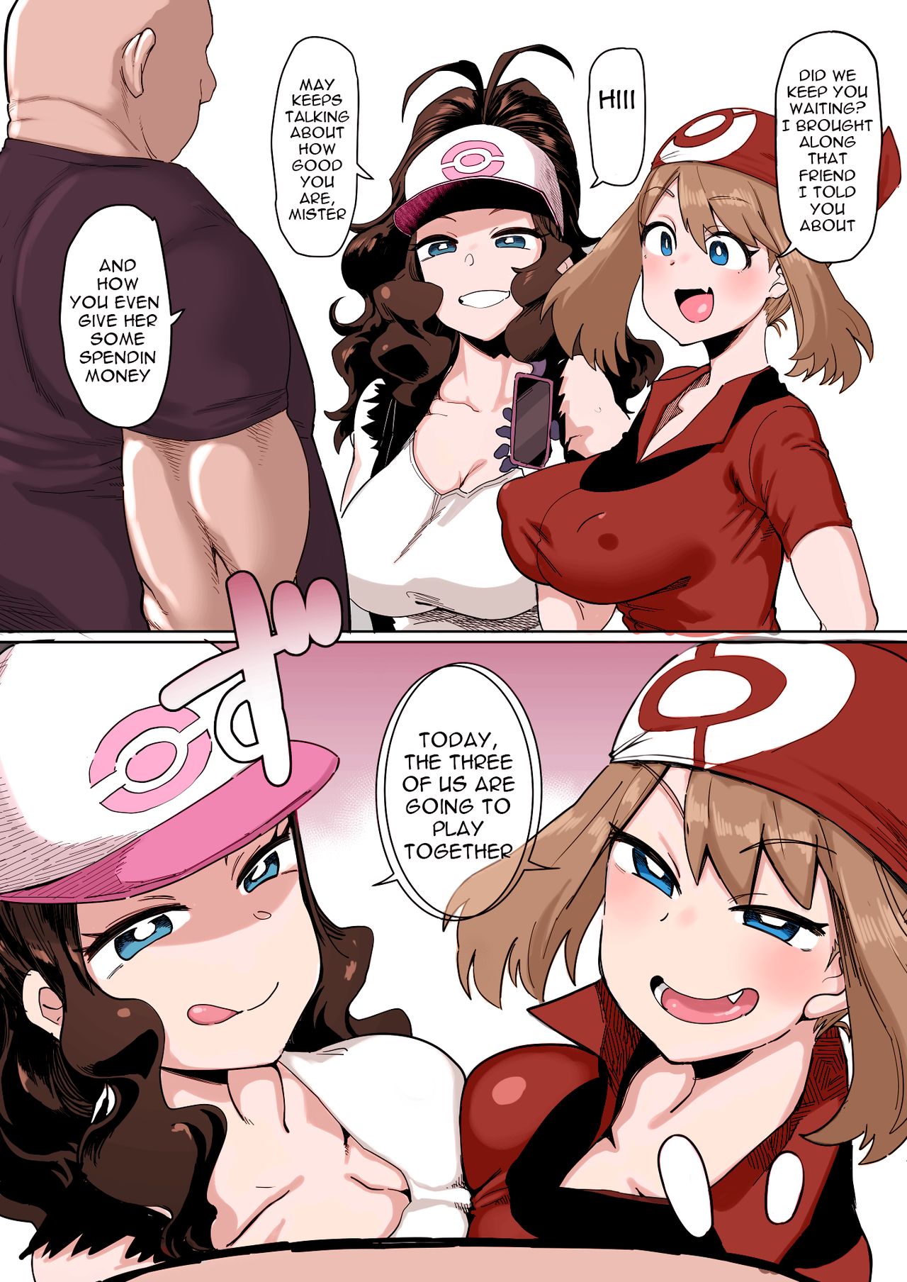 Haruka to Touko no Hiasobi | Playing Together With Haruka and Touko (Pokémon) [English] {Doujins.com} [Colorized]