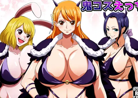 Oni Cos Ecchi | Getting Lewd In Oni Costumes (One Piece) [English] {Doujins.com}