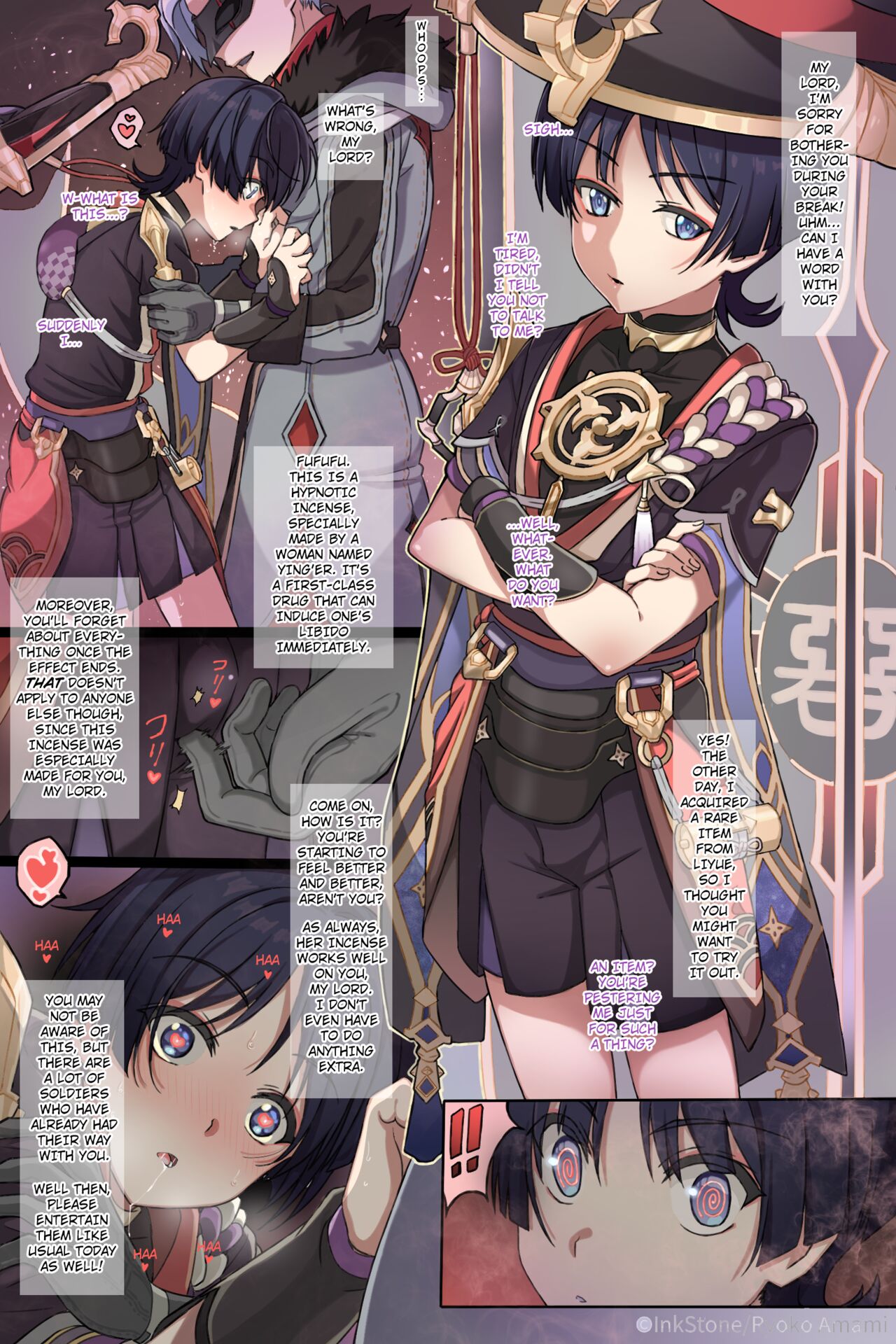 Saimin Bukkake Scaramouche (Face Cumshot on hypnotized Scaramouche)