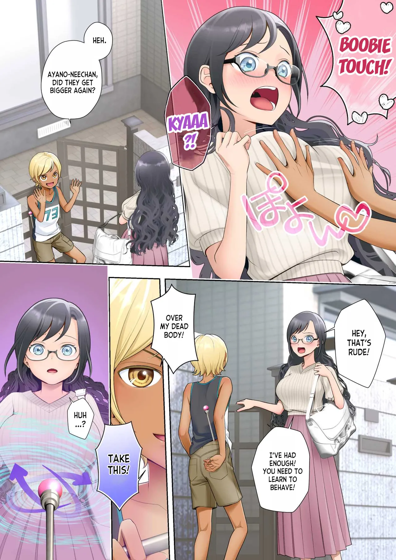 Watashi swap Ore ~Kinjo no Sukebe na Itazurakko to Karada o Irekaerareta Watashi~ [English] [desudesu]