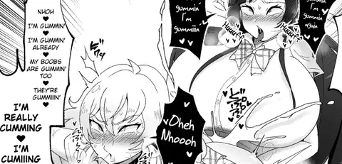 Bakunyuu Shemale Gal JK to Kyokon Futanari Kurokami JK [English][ChoriScans]