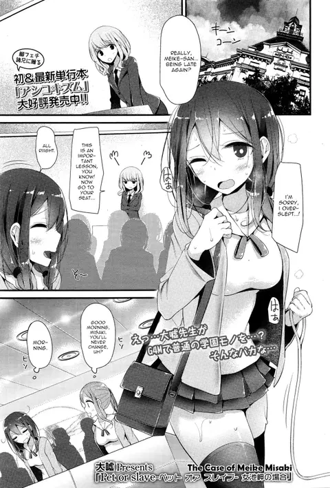 Pet or Slave - Meike Misaki no Baai | Pet or Slave - The case of Meike Misaki (Girls forM vol.11)