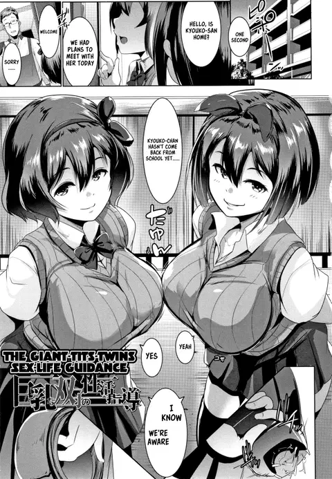 Kyonyuu na Futago no Seikatsu Shidou | The Giant Tits Twins Sex Life Guidance