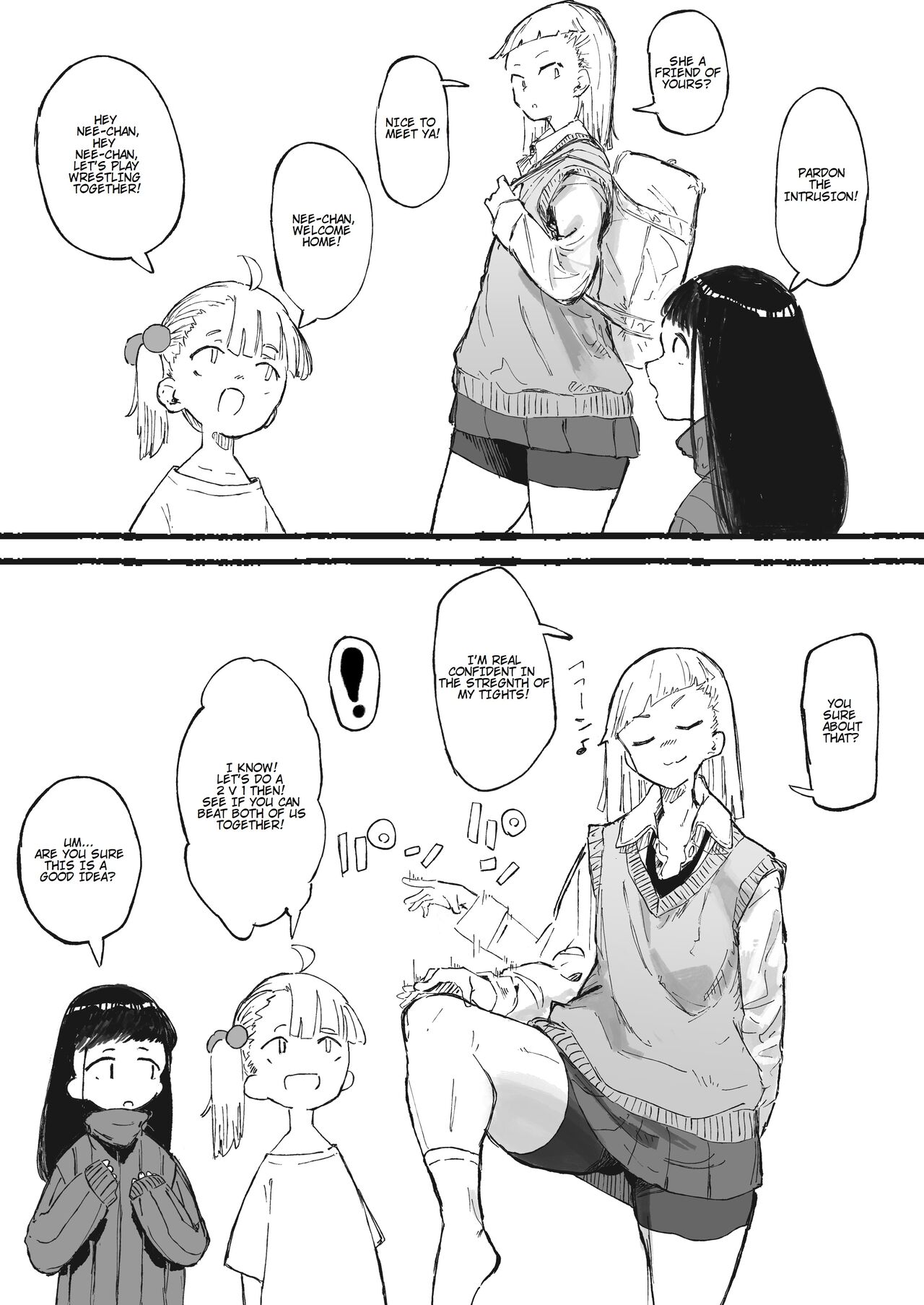 Ashi no Futosa ni wa Jishin ga Atta Ane | My older sister is confident in the strength of her legs [English] [Apasmara]
