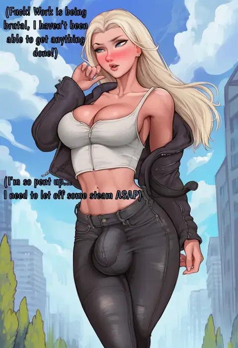 Futa x Femboy Blowing off steam [AI Generated]
