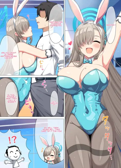 Lovey-dovey time with Asuna (Blue Archive)
