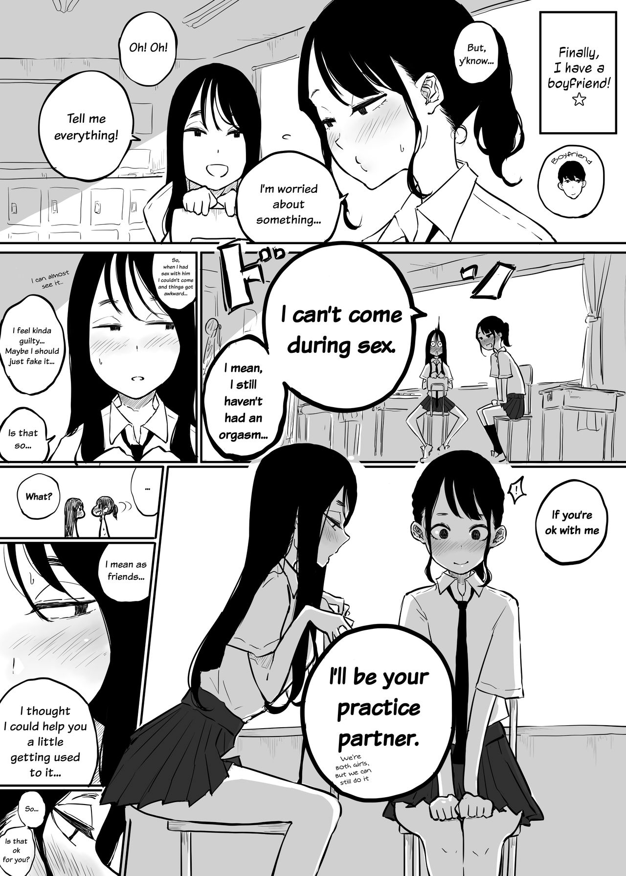 Kareshi to no Ecchi ga Jouzu ni Dekiru you ni Ecchi no Renshuu Aite o Shite kureru Onna Tomodachi | My Female Friend Became My Practice Partner So I Can Get Better at Sex with my Boyfriend [English] [YuriYaku]